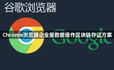 Chrome浏览器企业版数据操作区块链存证方案1