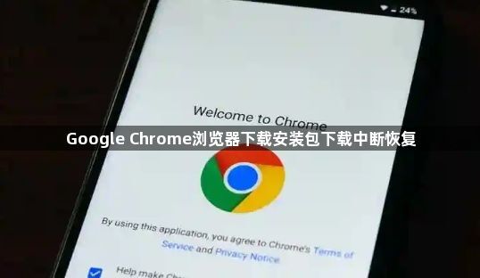 Google Chrome浏览器下载安装包下载中断恢复1