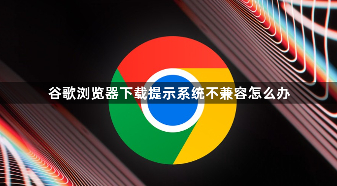 谷歌浏览器下载提示系统不兼容怎么办1