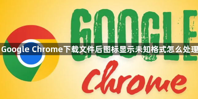 Google Chrome下载文件后图标显示未知格式怎么处理1