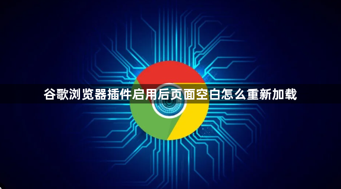 谷歌浏览器插件启用后页面空白怎么重新加载1