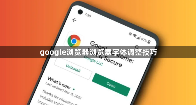 google浏览器浏览器字体调整技巧1