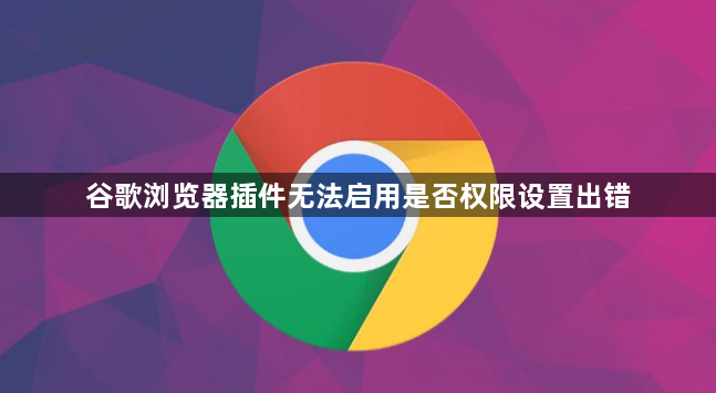 谷歌浏览器插件无法启用是否权限设置出错1