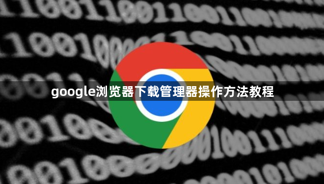 google浏览器下载管理器操作方法教程1